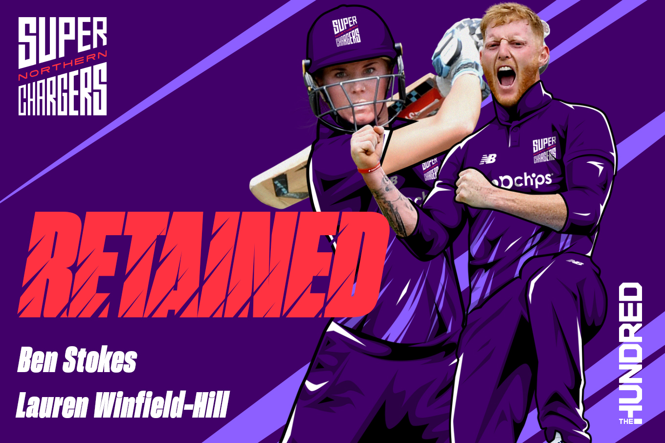 Northern Superchargers retain Stokes & WinfieldHill for the Hundred