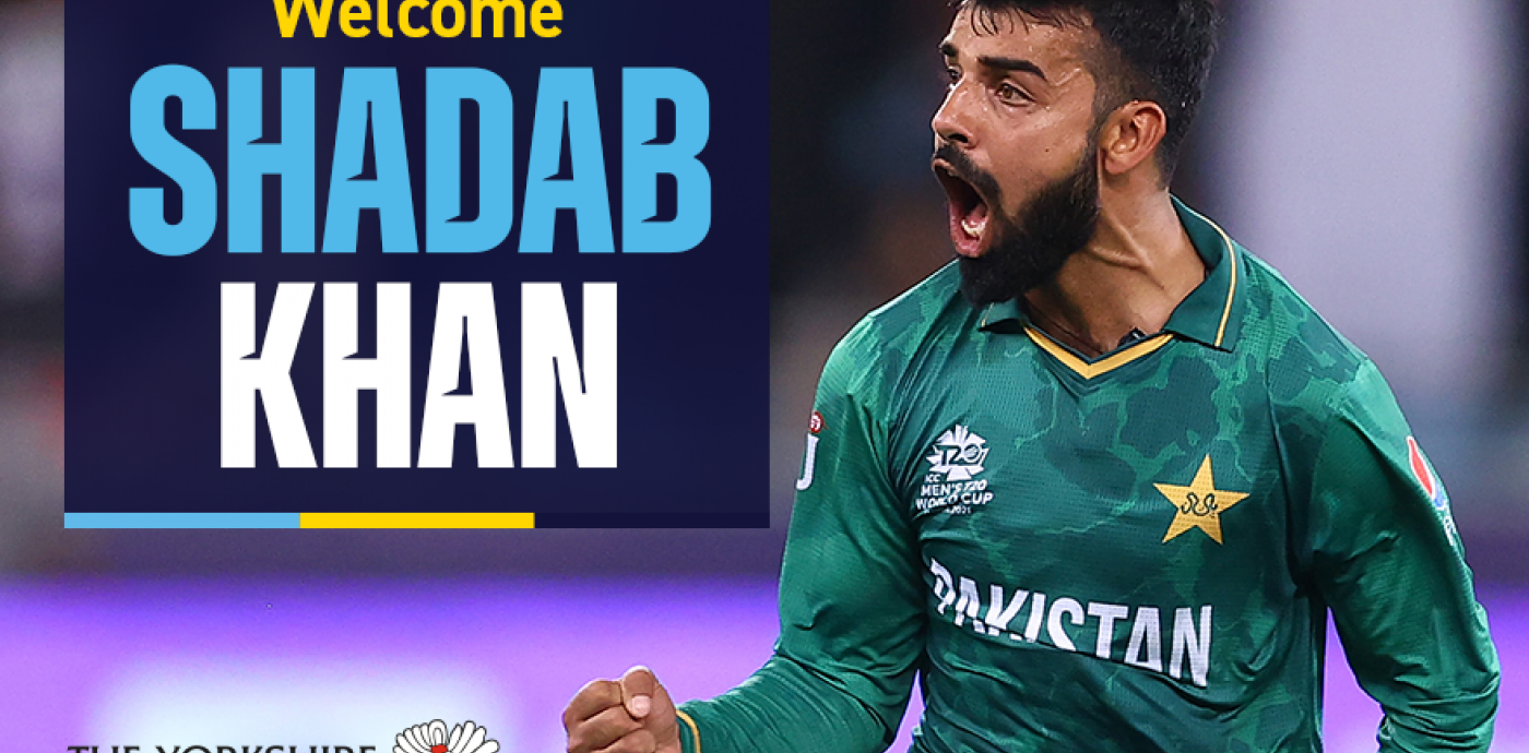 Shadab Sign Vikings Sign Pakistan All-Rounder Shadab Khan - Yorkshire County ...