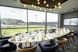 A view from the Century Box at Headingley on an international matchday