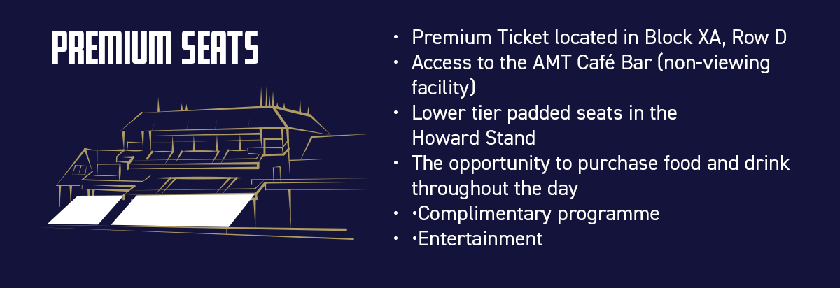 Premium Seats cricket hospitality 