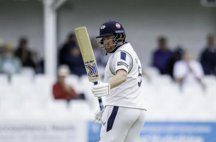 Jonny Bairstow portrait in Official Yorkshire player-directory playing image