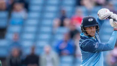 Image of Joe Root playing a shot in a 2022 T20 blast game