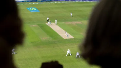 Action shot from the 2022 Headingley test match between england and new zealand
