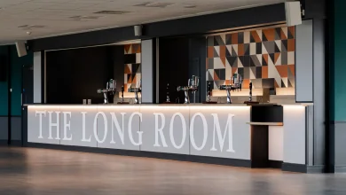 An image of the bar in the East Stand Long Room