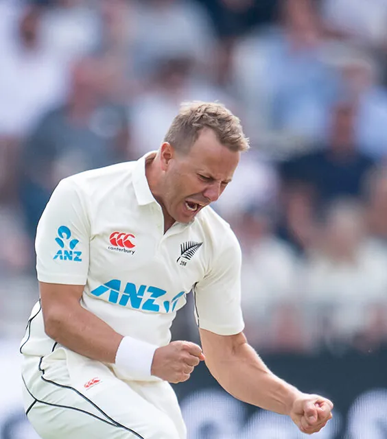 Neil Wagner celebrating a wicket at headingley for new zealand