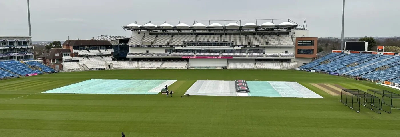 Headingley with the covers on