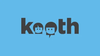 The Kooth logo - with the 'oo' presented as two heads facing each other