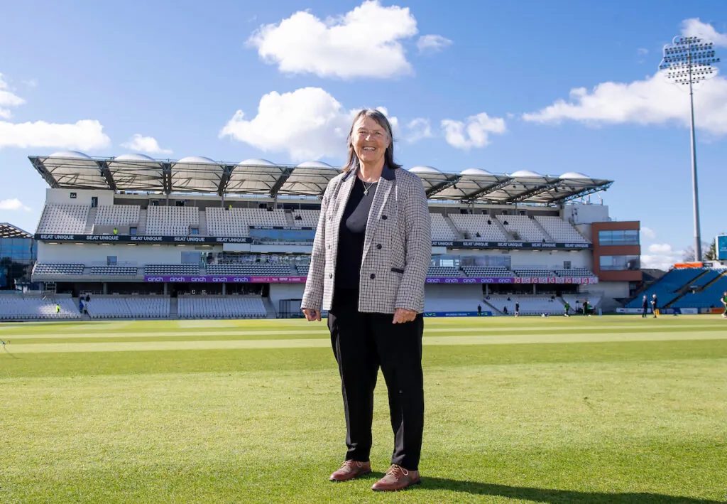 Dr Jane Powell, the President of Yorkshire County Cricket Club pictured at Headingley Cricket Ground. 