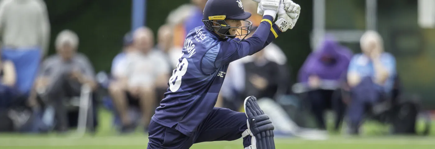 Will Luxton batting for Yorkshire at York in 2022
