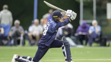 Will Luxton batting for Yorkshire at York in 2022