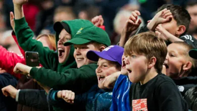 Fans celebrating at Headingley