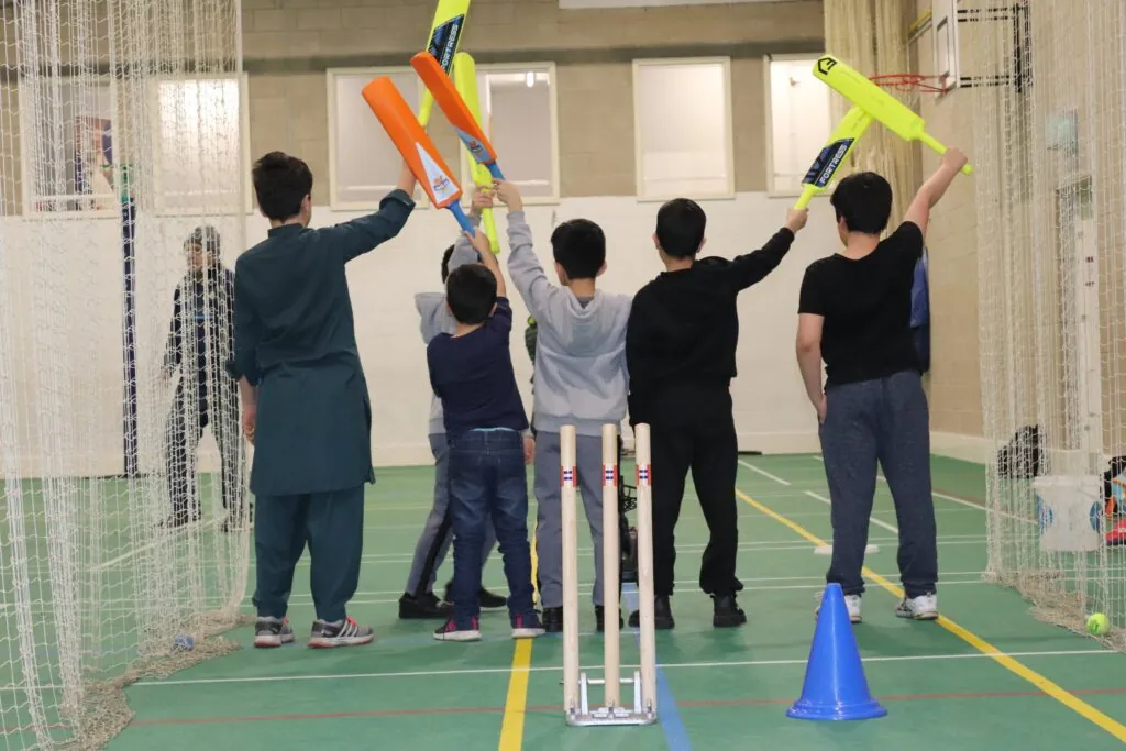 Pictured young people taking part in a cricket session in Scarborough as part of supported provided to people seeking asylum. 