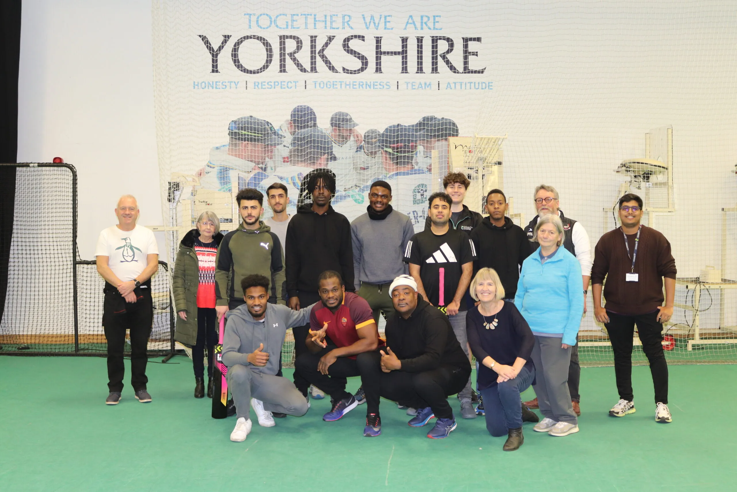 Pictured is a group shot of a special event at Headingley supporting people seeking asylum, from countries including Afghanistan, Cameroon, Chad, Iran, Kurdistan and Sudan. 