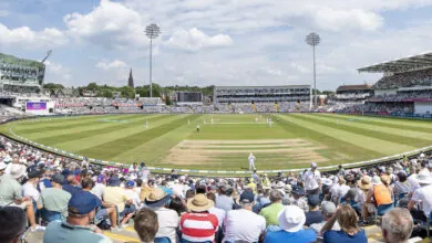 A panoramic view of Headingley during the 2023 Test Match between England and New Zealand