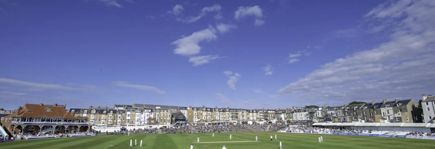 County Championship cricket taking place at Scarborough