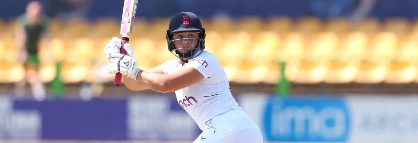 Bess Heath batting for England A.