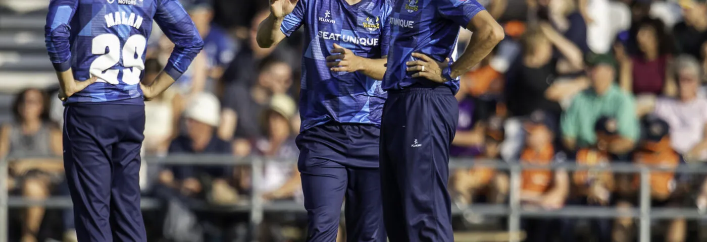 Jordan Thompson celebrating a wicket during the 2023 Vitality Blast