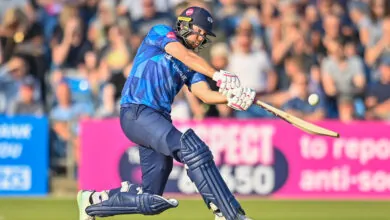 Dawid Malan batting for Yorkshire in the 2023 Vitality Blast fixture against Worcestershire