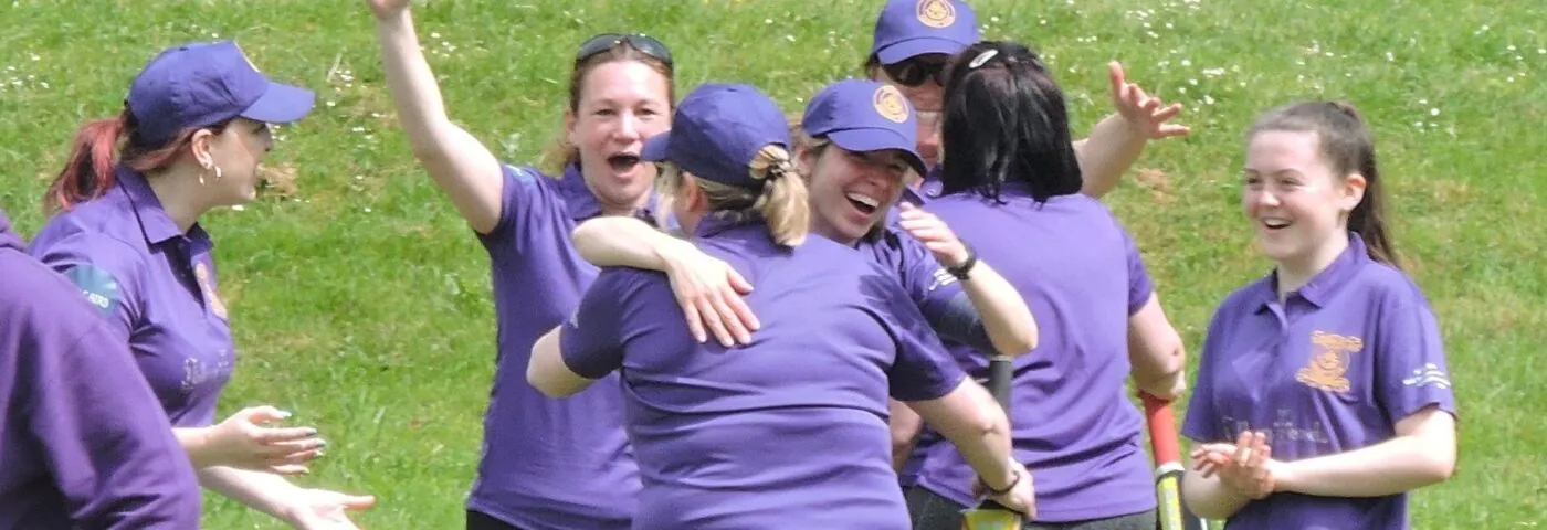 Pictured women take part in a cricket festival in North Yorkshire.